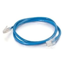Quiktron 560-110-001 | Non-Booted Patch Cord Cat 5e, 1 ft., Blue