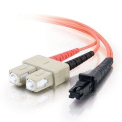 Quiktron 811-032-009 | 3m MTRJ-SC 62.5/125 OM1 Duplex Multimode PVC Fiber Optic Cable - Orange