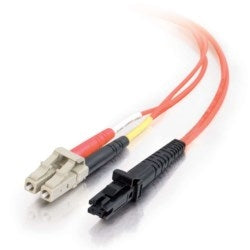 Quiktron 811-0L2-003 | 1m MTRJ-LC 62.5/125 OM1 Duplex Multimode PVC Fiber Optic Cable - Orange