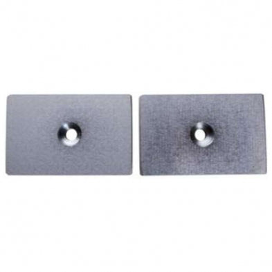 ROFU International Corp 20915 | Split Armature Plate, Satin Anodized Aluminum, For 8011-LC Magnetic Door Locks