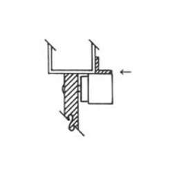 Rutherford Controls Internatio LEKS603 | Electric Strike Lip Bracket Extension Kit, Standard Profile, 3", Black