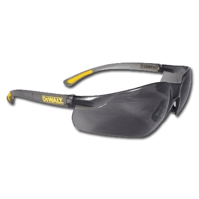 Radians DPG52-2D | DeWalt Contractor Pro Safety Glasses Black/Yellow Frame, Smoke Lens