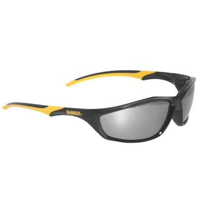 Radians DPG96-6D | DeWalt Router Safety Glasses Black/Yellow Frame, Silver Mirror Hardcoat Lens