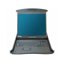 Raritan T1900-LED | Industrial LED Backlit LCD KVM Console with DVI/VGA, 17" LCD Panel, US English Keyboard, 1U Rack Mount, 1920 x 1080 Resolution Support