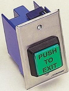 Securitron Magnalock Corp EEB2 | Emergency Exit Button, 1-Gang, Spst, 12/24 Volt Dc, With 30 Second Timer And Green/Red/Handicap Lens