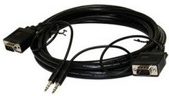 Steren 253-200BK | SVGA DE15HD + 3.5mm Cable, 100ft