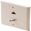 Steren 300-234AL | F Conn Phone Wall Plate Almond