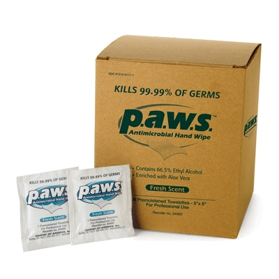 Safetec Of America Inc 34400 | P.A.W.S. Towelettes, 100/Box