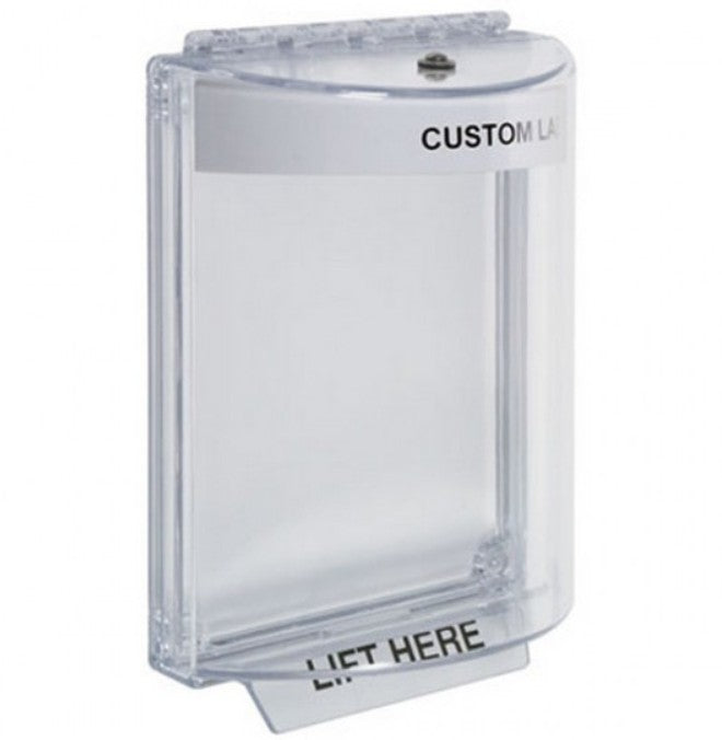 Safety Technology STI-13020CW | Universal Stopper Dome Cover Flush Mount and Hood with Horn - Custom Label