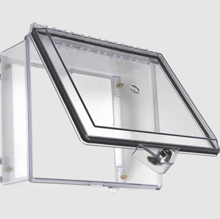 Safety Technology TI-7520OB | Protective Cabinet with Open Backbox and Key Lock - Clear