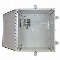 Safety Technology EP201608-O4 | Polycarbonate Enclosure with Power Distribution Strip 20" H x 16" W x 9" D - Solid Door