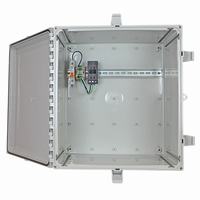 Safety Technology EP242410-O4 | Polycarbonate Enclosure with Power Distribution Strip 24" H x 24" W x 10" D - Solid Door