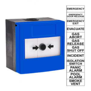Safety Technology Intl. WRP2-B-11 | Waterproof Reset Call Point - Blue, Series 11