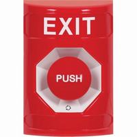 Safety Technology SS2001XT-EN | Red No Cover Turn-to-Reset Stopper Station with EXIT Label English