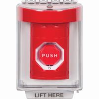 Safety Technology SS2039NT-EN | Red Indoor/Outdoor Flush Turn-to-Reset (Illuminated) Stopper Station with No Text Label English