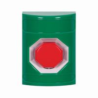 Safety Technology SS2102NT-EN | Green No Cover Key-to-Reset (Illuminated) Stopper Station with No Text Label English