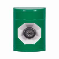 Safety Technology SS2103NT-EN | Green No Cover Key-to-Activate Stopper Station with No Text Label English