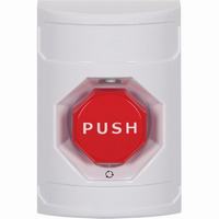 Safety Technology SS2309NT-EN | White No Cover Turn-to-Reset (Illuminated) Stopper Station with No Text Label English