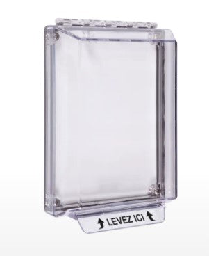 Safety Technology STI-14000NC-FR | Universal Stopper Low Profile without Horn Housing, Flush, Clear - French