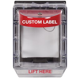 Safety Technology STI-3150CR | Custom LabelWeather Stopper Without Horn With Spacer - Red Horn, Clear Spacer