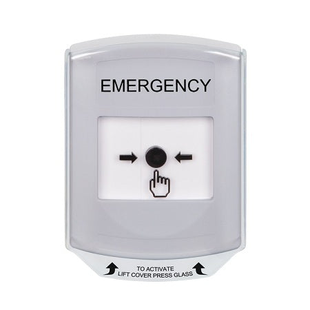 Safety Technology GLR3A1EM-EN | White Indoor Only Shield With Sound Key-To-Reset Push Button With Emergency Label English