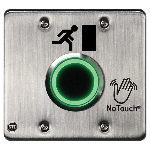 Safety Technology NT-SS200-EN | No Touch Stainless Steel Button,Us Double-Gang Door