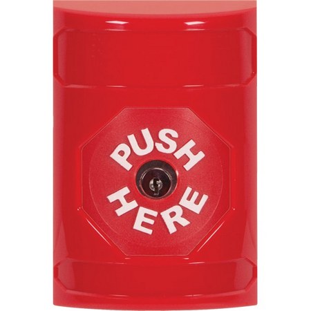 Safety Technology SS2000NT-EN | Red No Cover Key-To-Reset Stopper Station With No Text Label English