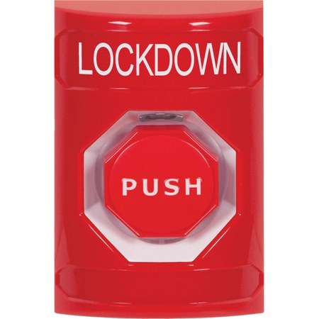 Safety Technology SS2002LD-EN | Red No Cover Key-To-Reset (Illuminated) Stopper Station With Lockdown Label English