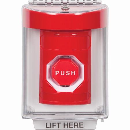 Safety Technology SS2032NT-EN | Red Indoor/Outdoor Flush Key-To-Reset (Illuminated) Stopper Station With No Text Label English