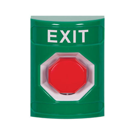 Safety Technology SS2102XT-EN | Green No Cover Key-To-Reset (Illuminated) Stopper Station With Exit Label English
