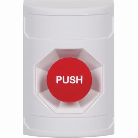 Safety Technology SS2304NT-EN | White No Cover Momentary Stopper Station With No Text Label English