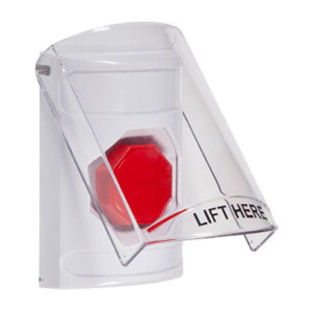 Safety Technology SS2322NT-EN | White Indoor Only Flush Or Surface Key-To-Reset (Illuminated) Stopper Station With No Text Label English