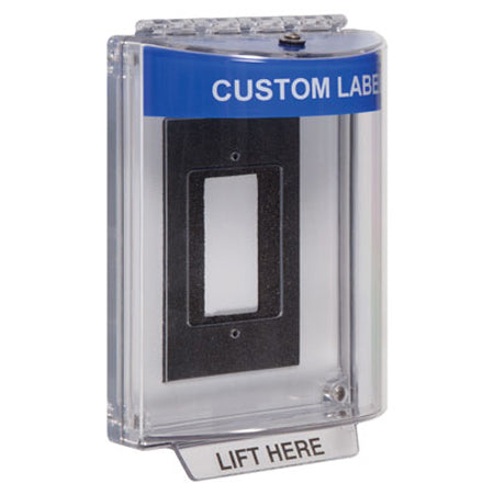 Safety Technology STI-13320C-B | Universal Stopper Dome Cover Enclosure Flush Back Box And Hood With Horn - Custom Label - White - Non-Returnable