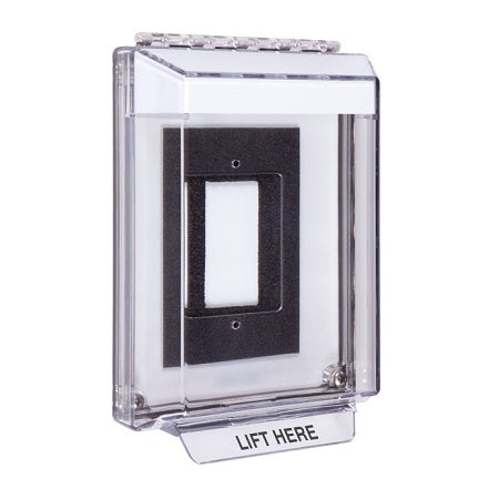 Safety Technology STI-14310N-W | Universal Stopper Low Profile Cover Enclosure Flush Back Box And Hood - No Label - White