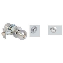 Sargent 2428-6G04 OB 26D LESS CYL | Bored Lock, O-Rose, B-Knob, 2-3/4" Backset, 4-7/8" ANSI Strike, Satin Chrome without Cylinder, for Storeroom