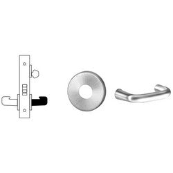 Sargent 8204 LNJ 10B RH LESS CYL | Mortise Door Lock, Right Hand, 2" Diameter LN-Rose, J-Lever, 2-3/4" Backset
