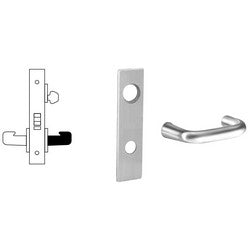 Sargent 8204 LW1J 10 RH LESS CYL | Mortise Door Lock, Right Hand, 2" Width x 8" Height Wrought Escutcheon, J-Lever, 2-3/4" Backset