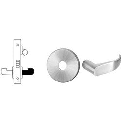 Sargent 8204 OP 26D RH | Mortise Door Lock, Right Hand, 2-3/4" Diameter O-Rose, P-Lever, 2-3/4" Backset