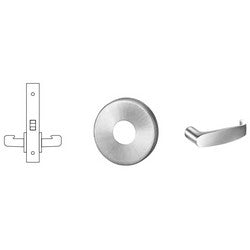 Sargent 8215 LNL 10B RH | Mortise Door Lock, Right Hand, 2" Diameter LN-Rose, L-Lever, 2-3/4" Backset, Oxidized Dull Bronze with Trim, for Passage