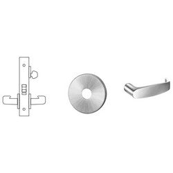 Sargent 8237 OL 26D RH LESS CYL | Mortise Door Lock, Right Hand, 2-3/4" Diameter O-Rose, L-Lever, 2-3/4" Backset