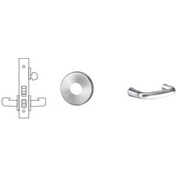 Sargent 8255 LNJ 26D RH LESS CYL | Mortise Door Lock, Right Hand, 2" Diameter LN-Rose, J-Lever, 2-3/4" Backset