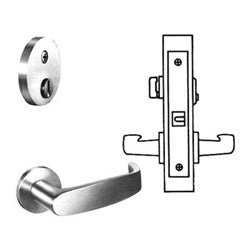 Sargent 8265 LNL 26D LH | Mortise Lock, Privacy/Non-Keyed, L Lever, LN Rose, US26D, LH