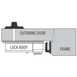 Sargent And Greenleaf Inc 8497-002 | Door Deadbolt Strike 2, for Extension 50 Mechanical Automatic Door Deadbolt