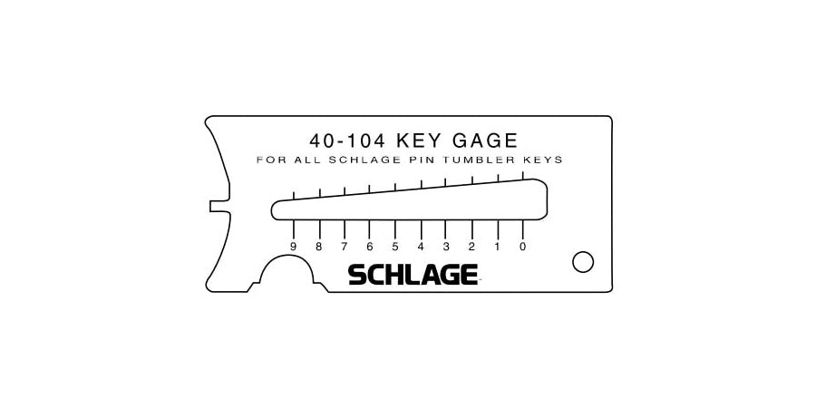Schlage (Allegion Brand) 40-104 | Key Gauge, For Use With All Schlage Keys