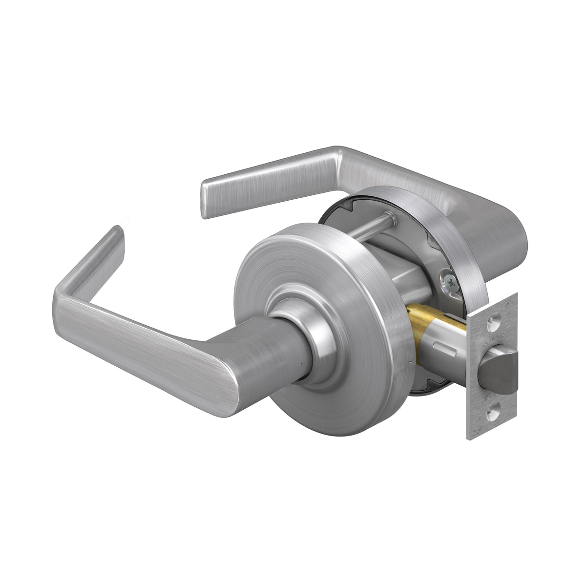 Schlage (Allegion Brand) ALX10S SAT 626 | Mechanical Door Cylindrical Lock, ANSI, Grade 2, Function, Passage Latch, US26D Satin Chrome