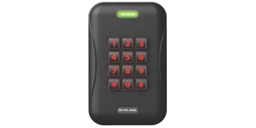Schlage (Allegion Brand) MTK15-485-G | Multi-Technology Reader, Height 5.1 in. (12.9cm), Keypad Single Gang