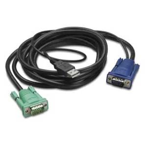 APC Schneider Electric AP5822 | LCD/KVM USB Cable, USB 2.0 Type A Male to SUB-D 15HD Male VGA Monitor Connector, 12 ft.