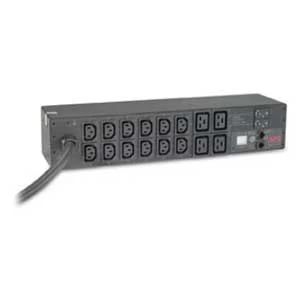 APC Schneider Electric AP7822B | Metered Rack PDU, 32A, 2 RU, 12 ft. Cord, 230V, 16-Outlet, 50 to 60 Hz, 2-Pole, 3.48 H x 17.47 W x 4.41 D in.