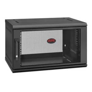 APC Schneider Electric AR106SH4 | NetShelter WX 6U Single Hinged Wall Mount Enclosure, 400mm Deep