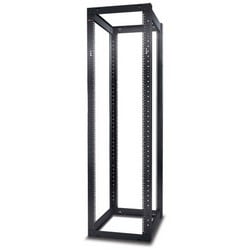 APC Schneider Electric AR203A | NetShelter 4-Post Open Frame Rack, Black, 44 RU, Square Holes